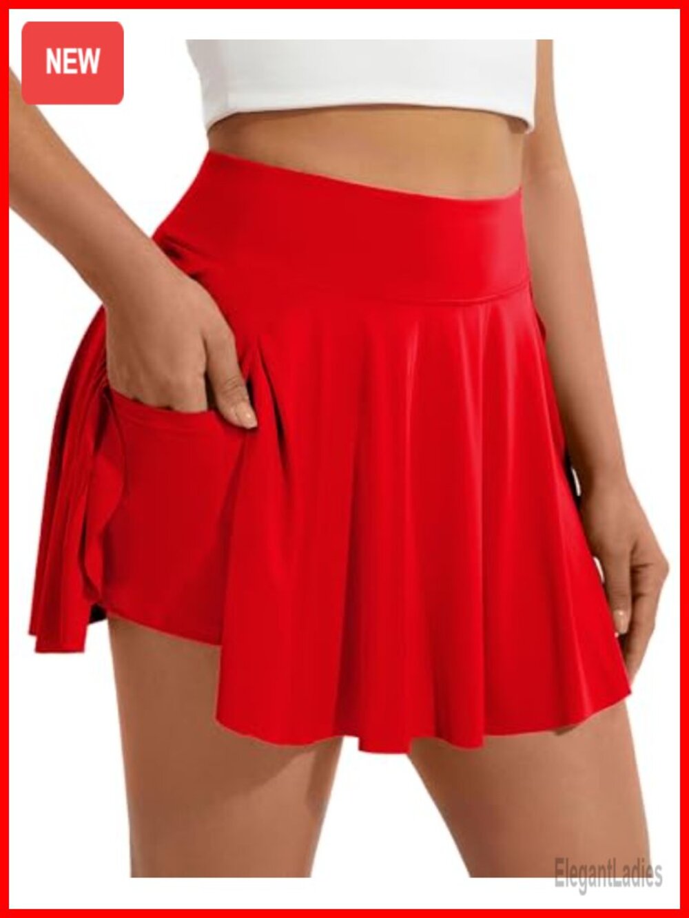 Pleated Tennis Skort High Waisted Athletic Golf Skirt with Pocket